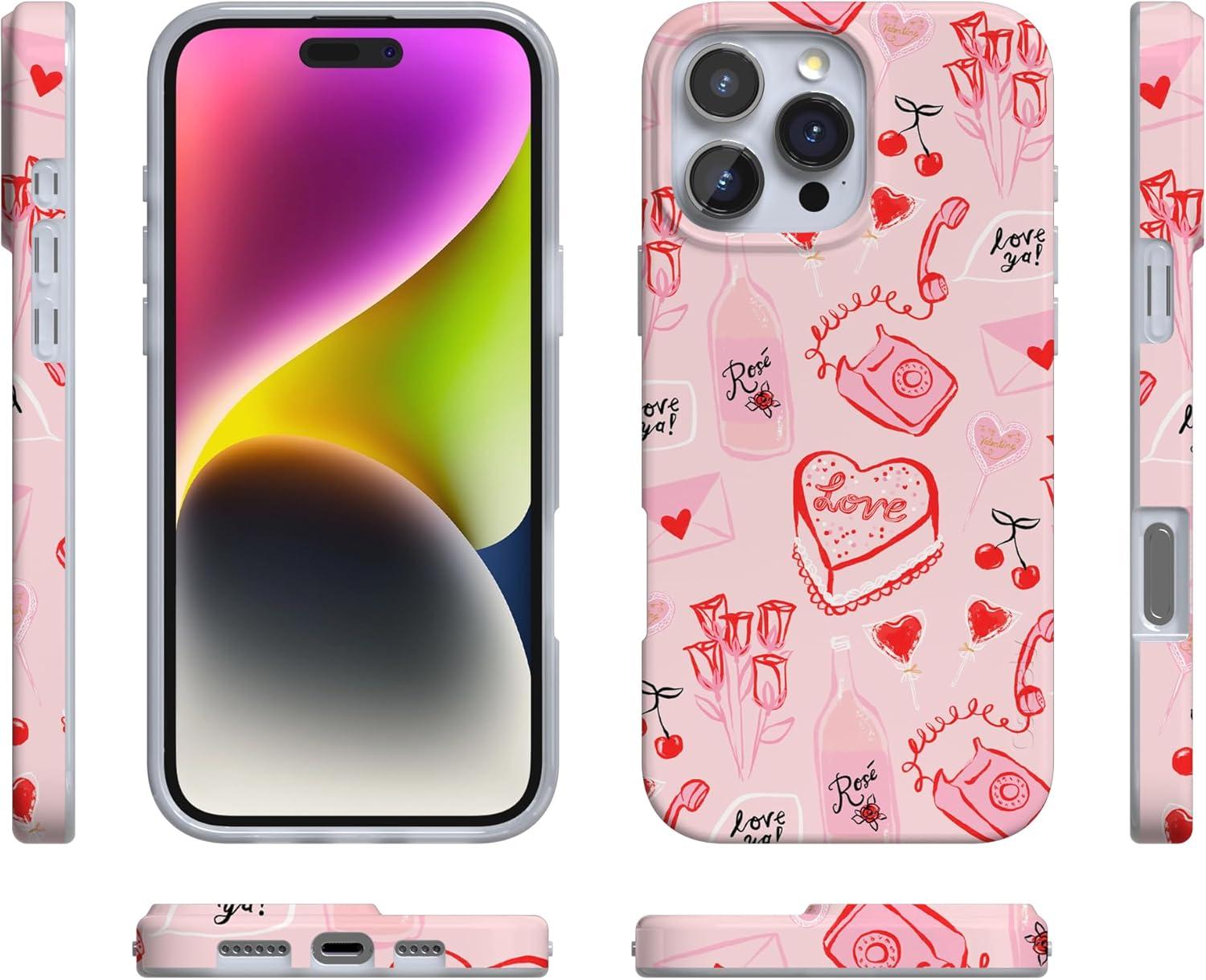 imageCasely iPhone 16 Pro Case  Glitter Mystic Moss  Green Enchanted Shimmer  Compatible with MagSafe  Classic UltraSlim Case DesignThats Amore  Valentines