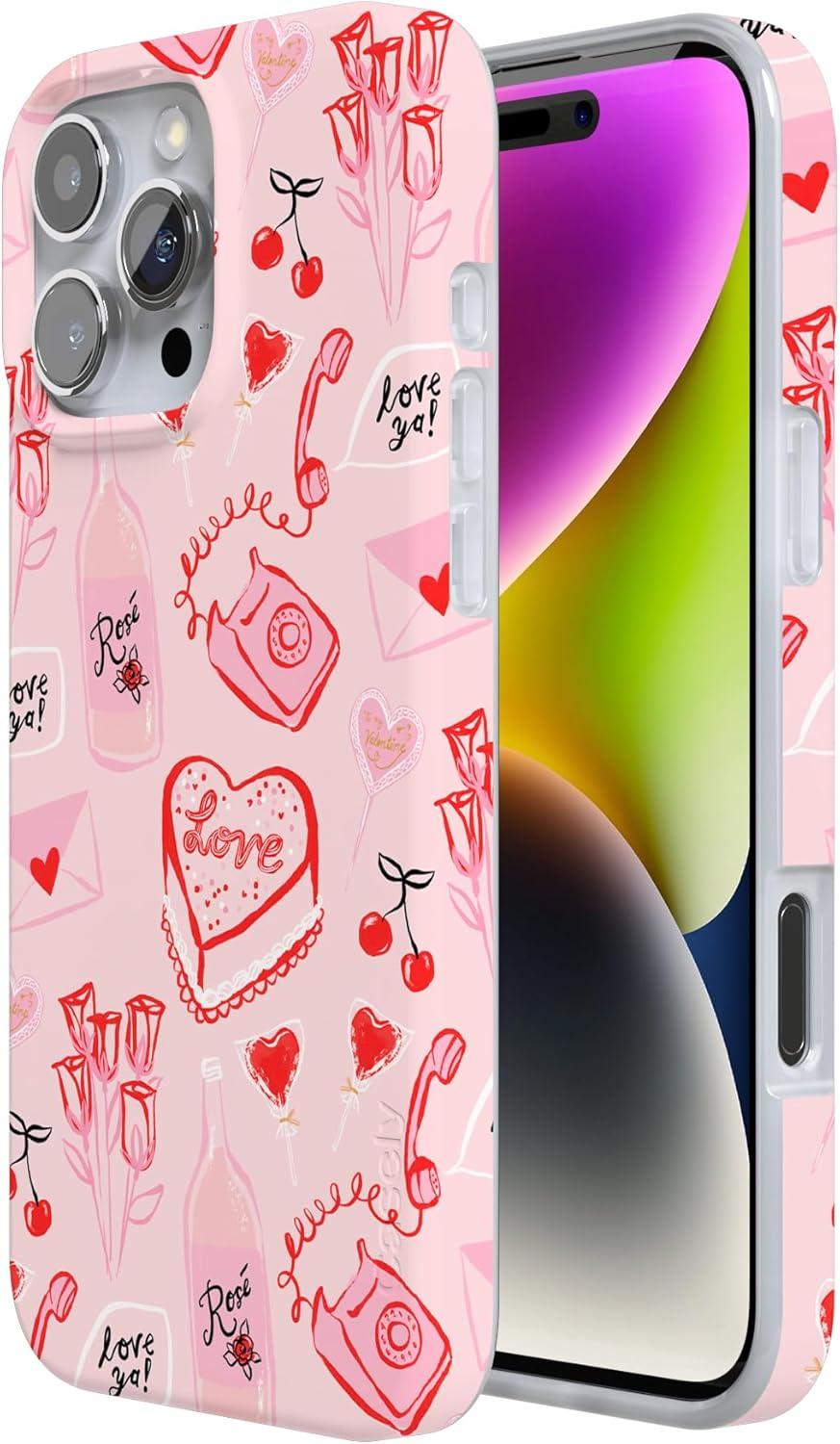 imageCasely iPhone 16 Pro Case  Glitter Mystic Moss  Green Enchanted Shimmer  Compatible with MagSafe  Classic UltraSlim Case DesignThats Amore  Valentines