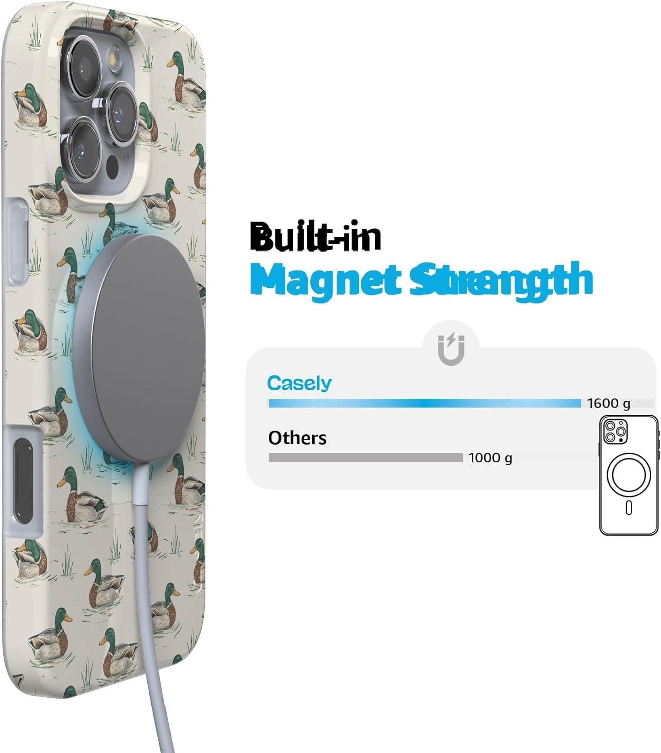 imageCasely iPhone 16 Pro Case  Glitter Mystic Moss  Green Enchanted Shimmer  Compatible with MagSafe  Classic UltraSlim Case DesignThe Boyfriend Collection  Mallard  Co