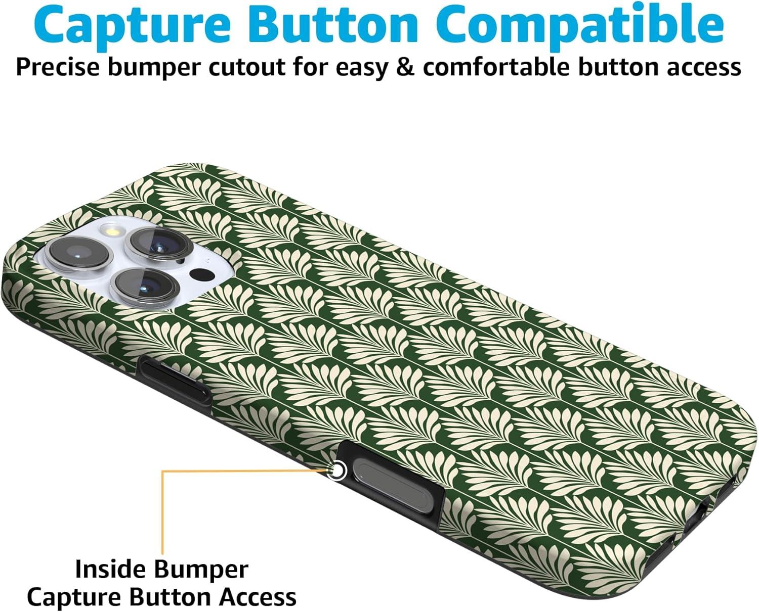 imageCasely iPhone 16 Pro Case  Glitter Mystic Moss  Green Enchanted Shimmer  Compatible with MagSafe  Classic UltraSlim Case DesignThe Boyfriend Collection  Cabana Nights