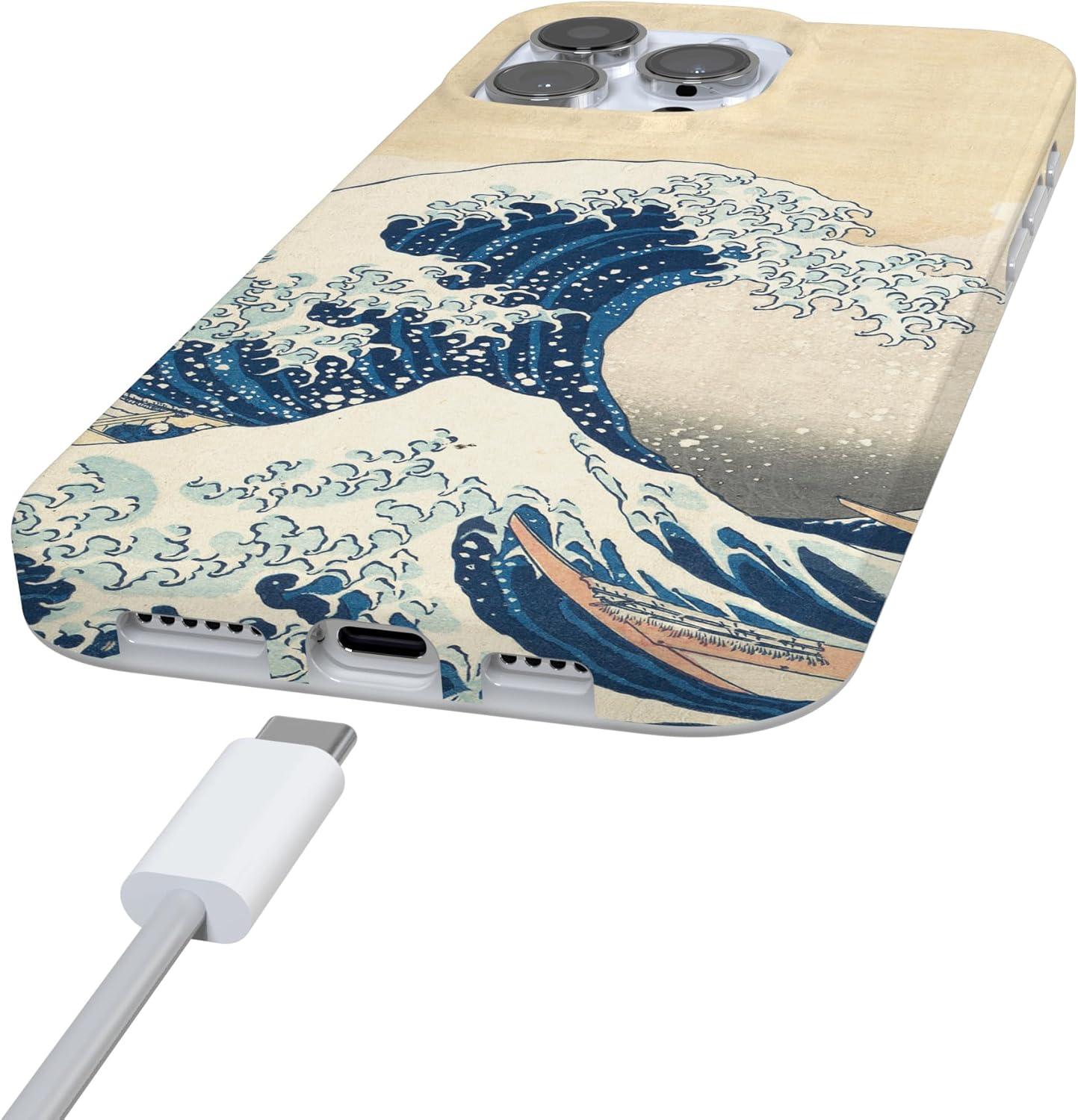 imageCasely iPhone 16 Pro Case  Glitter Mystic Moss  Green Enchanted Shimmer  Compatible with MagSafe  Classic UltraSlim Case DesignThe Great Wave  The Met Museum