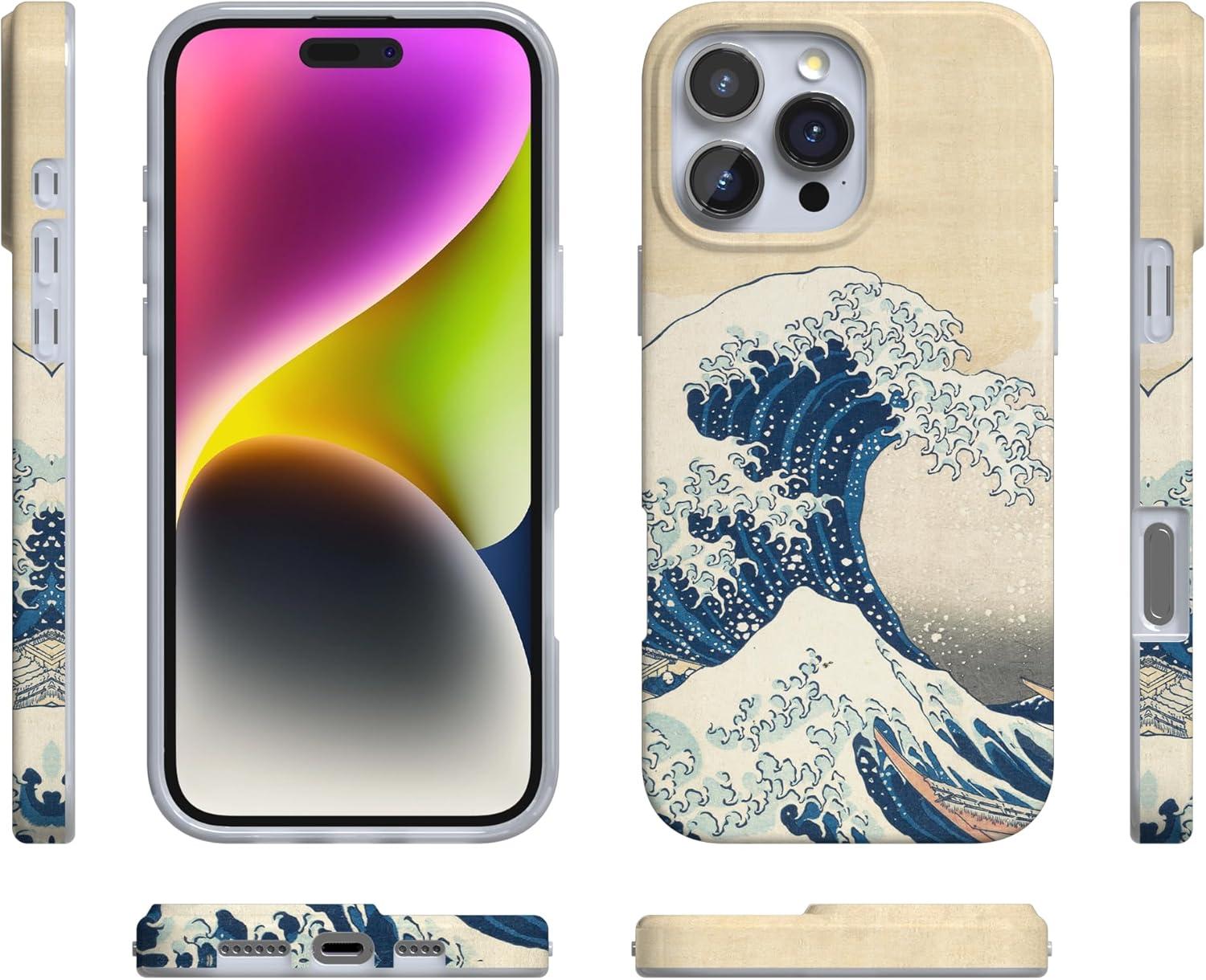 imageCasely iPhone 16 Pro Case  Glitter Mystic Moss  Green Enchanted Shimmer  Compatible with MagSafe  Classic UltraSlim Case DesignThe Great Wave  The Met Museum