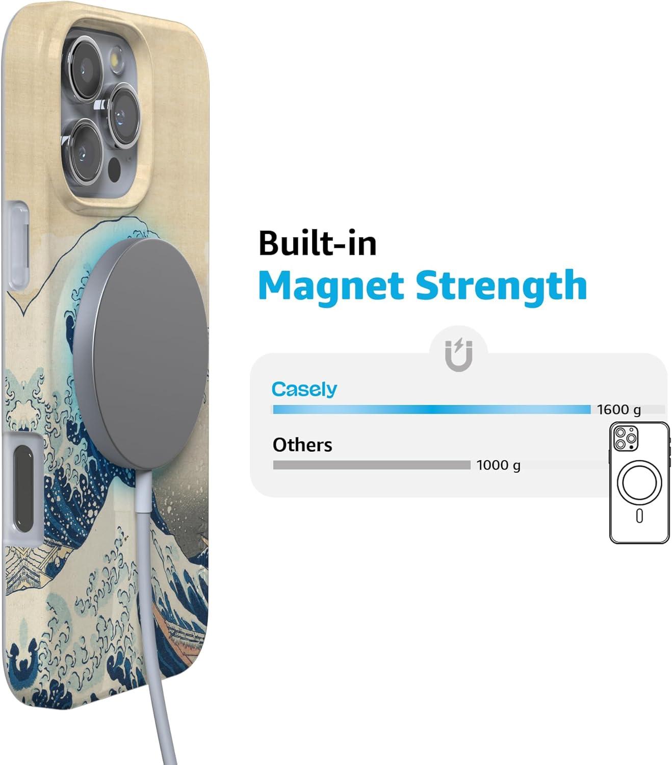 imageCasely iPhone 16 Pro Case  Glitter Mystic Moss  Green Enchanted Shimmer  Compatible with MagSafe  Classic UltraSlim Case DesignThe Great Wave  The Met Museum