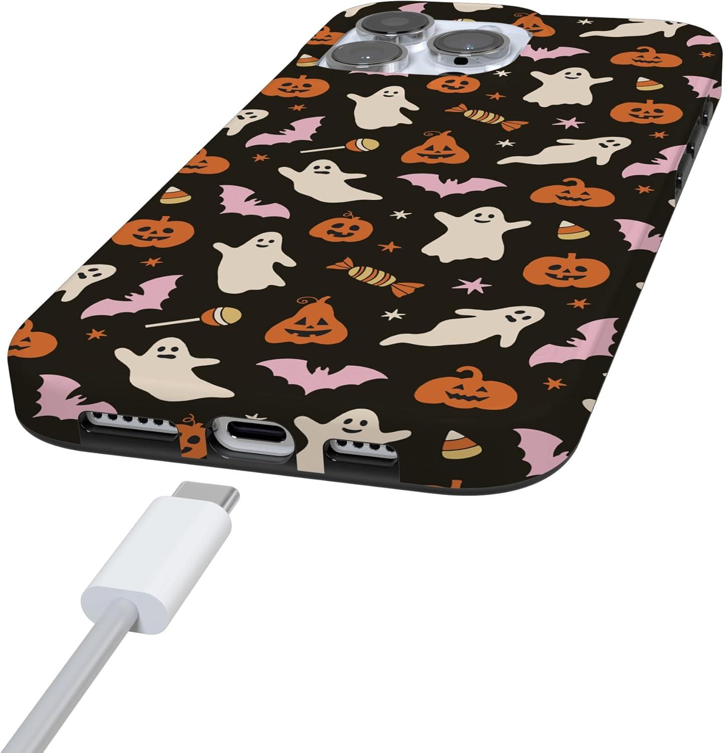 imageCasely iPhone 16 Pro Case  Glitter Mystic Moss  Green Enchanted Shimmer  Compatible with MagSafe  Classic UltraSlim Case DesignTrick or Treat  Sweet Halloween