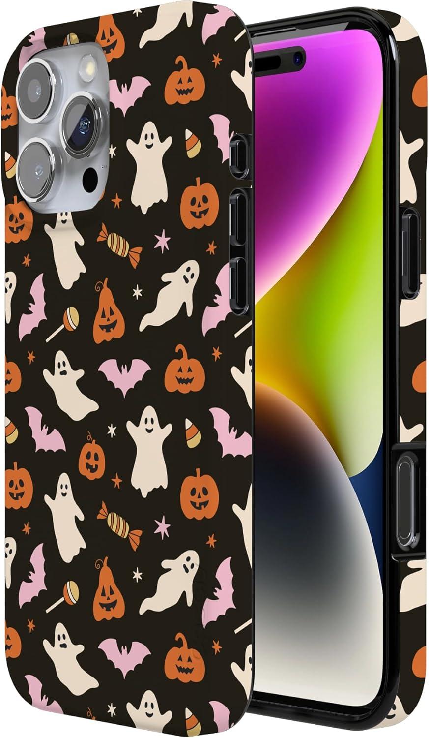 imageCasely iPhone 16 Pro Case  Glitter Mystic Moss  Green Enchanted Shimmer  Compatible with MagSafe  Classic UltraSlim Case DesignTrick or Treat  Sweet Halloween
