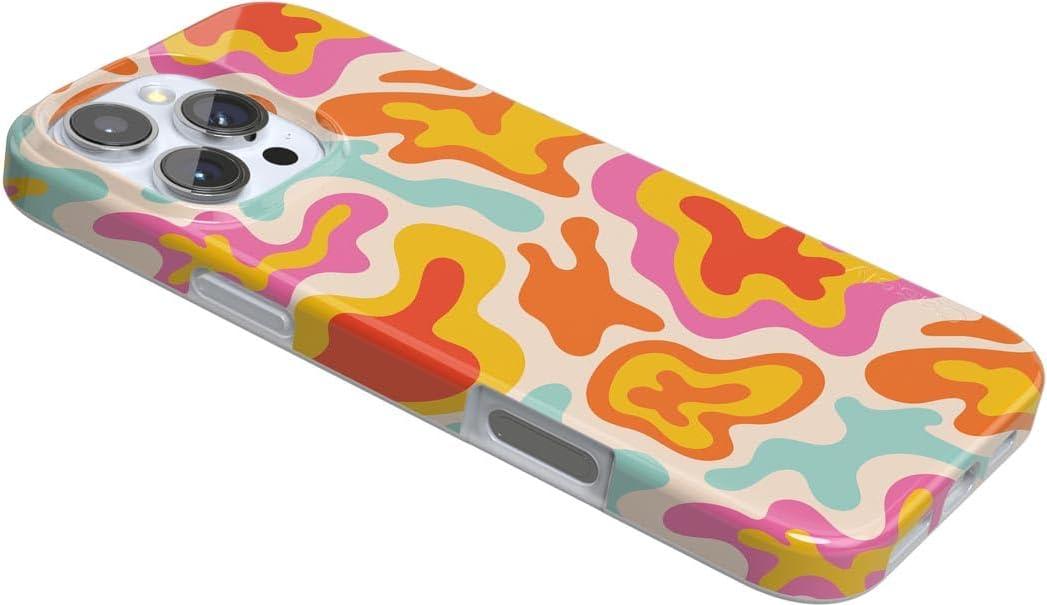 imageCasely iPhone 16 Pro Case  Glitter Mystic Moss  Green Enchanted Shimmer  Compatible with MagSafe  Classic UltraSlim Case DesignTropical Color Splash  Abstract Retro