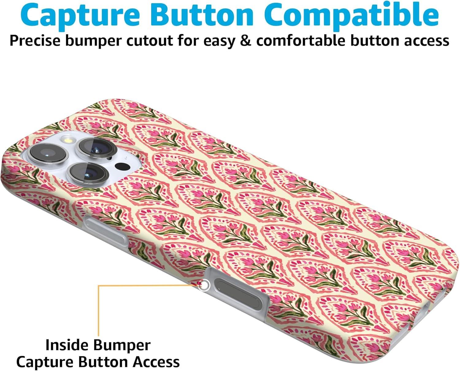 imageCasely iPhone 16 Pro Case  Glitter Mystic Moss  Green Enchanted Shimmer  Compatible with MagSafe  Classic UltraSlim Case DesignTulip Tapestry  Jenna Palek x Casely