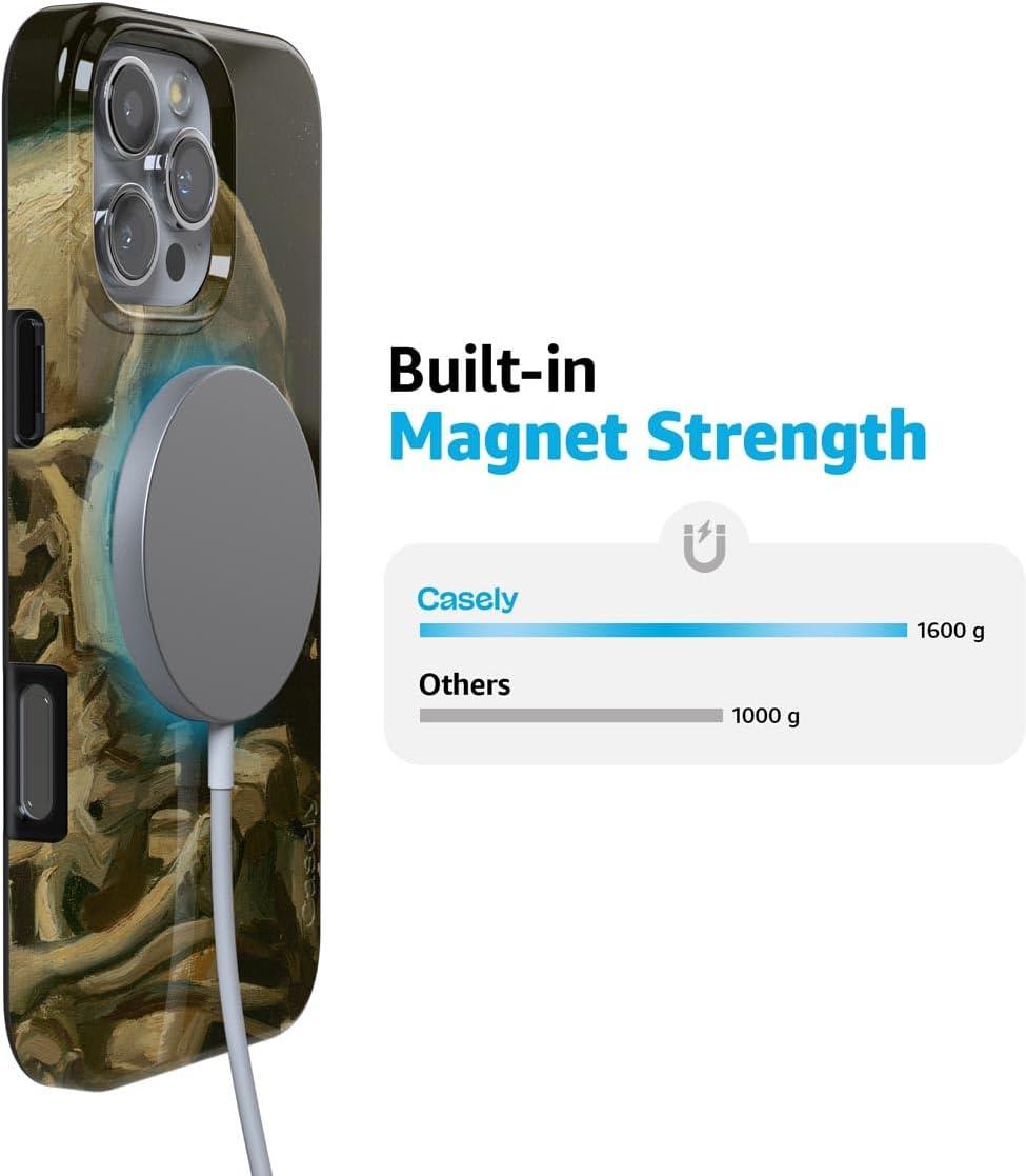 imageCasely iPhone 16 Pro Case  Glitter Mystic Moss  Green Enchanted Shimmer  Compatible with MagSafe  Classic UltraSlim Case DesignVan Gogh