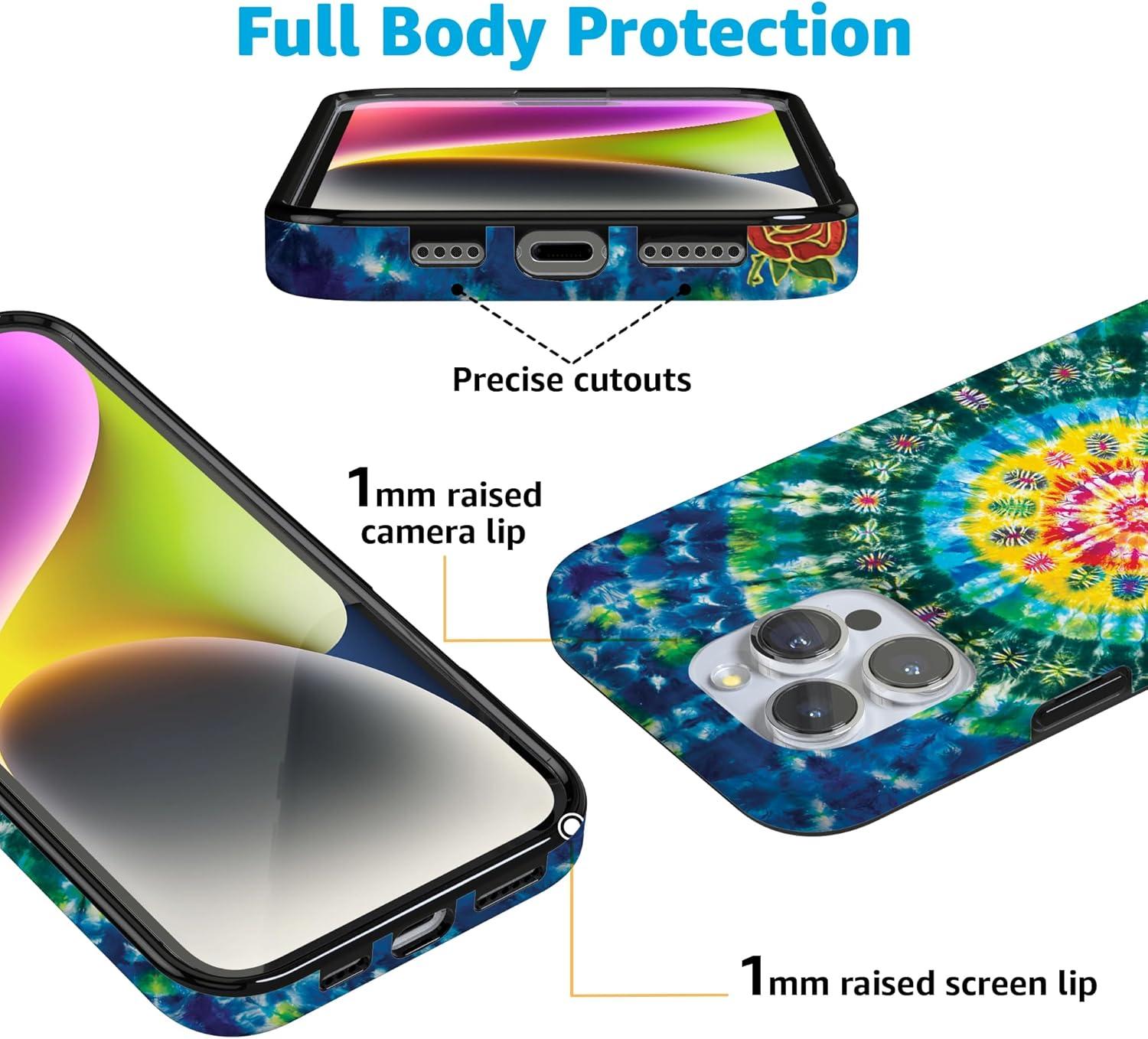 imageCasely iPhone 16 Pro Case  Glitter Mystic Moss  Green Enchanted Shimmer  Compatible with MagSafe  Classic UltraSlim Case DesignVeneta Tapestry  Grateful Dead Tie Dye