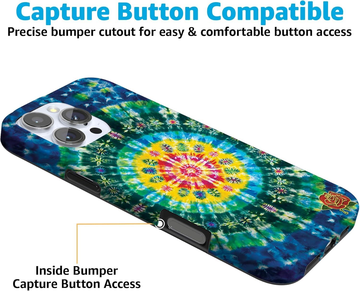 imageCasely iPhone 16 Pro Case  Glitter Mystic Moss  Green Enchanted Shimmer  Compatible with MagSafe  Classic UltraSlim Case DesignVeneta Tapestry  Grateful Dead Tie Dye