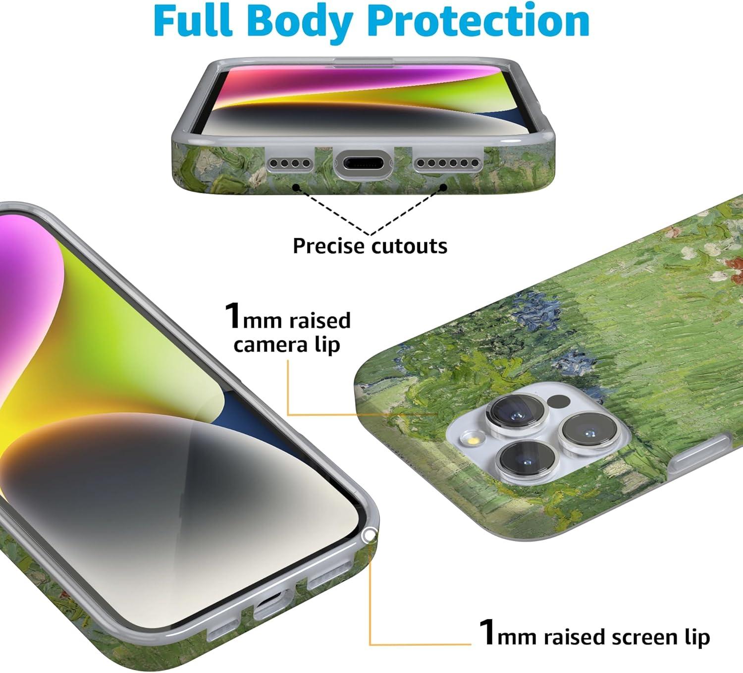 imageCasely iPhone 16 Pro Case  Glitter Mystic Moss  Green Enchanted Shimmer  Compatible with MagSafe  Classic UltraSlim Case DesignVincents Admired Garden  Van Gogh Museum