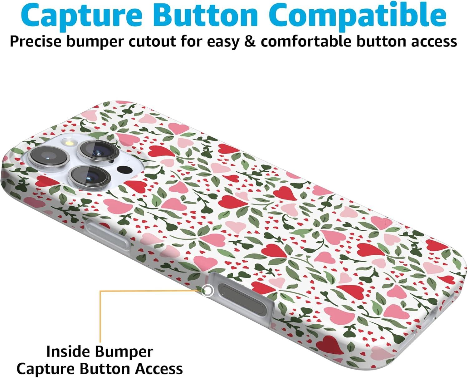 imageCasely iPhone 16 Pro Case  Glitter Mystic Moss  Green Enchanted Shimmer  Compatible with MagSafe  Classic UltraSlim Case DesignVines of Love  Floral Heart