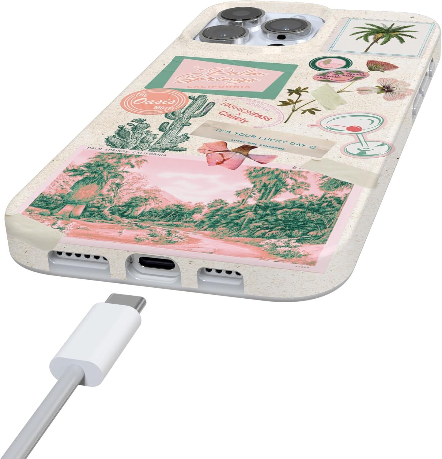 imageCasely iPhone 16 Pro Case  Glitter Mystic Moss  Green Enchanted Shimmer  Compatible with MagSafe  Classic UltraSlim Case DesignVintage Vacay  FashionPass x Casely