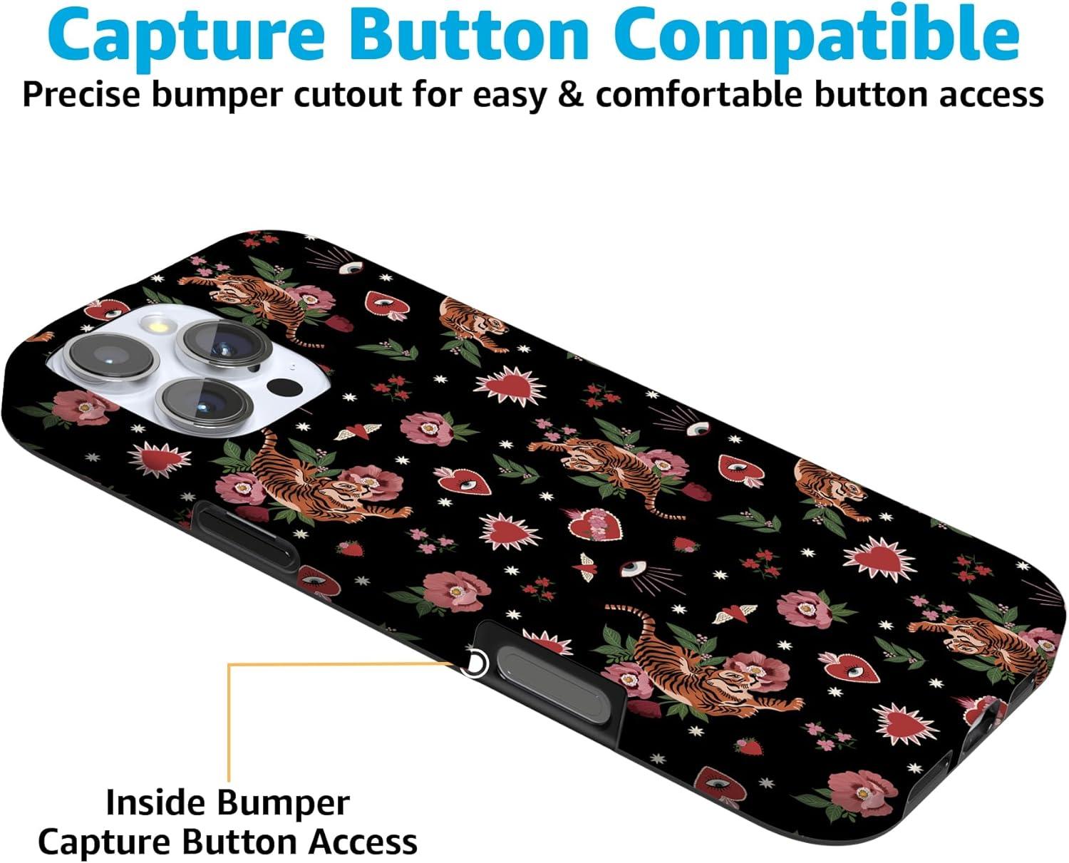 imageCasely iPhone 16 Pro Case  Glitter Mystic Moss  Green Enchanted Shimmer  Compatible with MagSafe  Classic UltraSlim Case DesignWild at Heart  Tiger