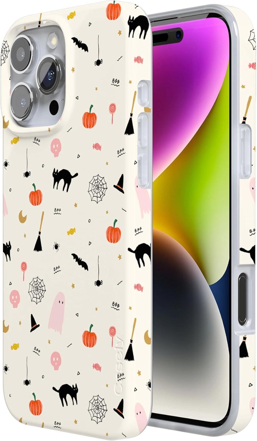 imageCasely iPhone 16 Pro Case  Glitter Mystic Moss  Green Enchanted Shimmer  Compatible with MagSafe  Classic UltraSlim Case DesignWitching Hour  Cute Halloween