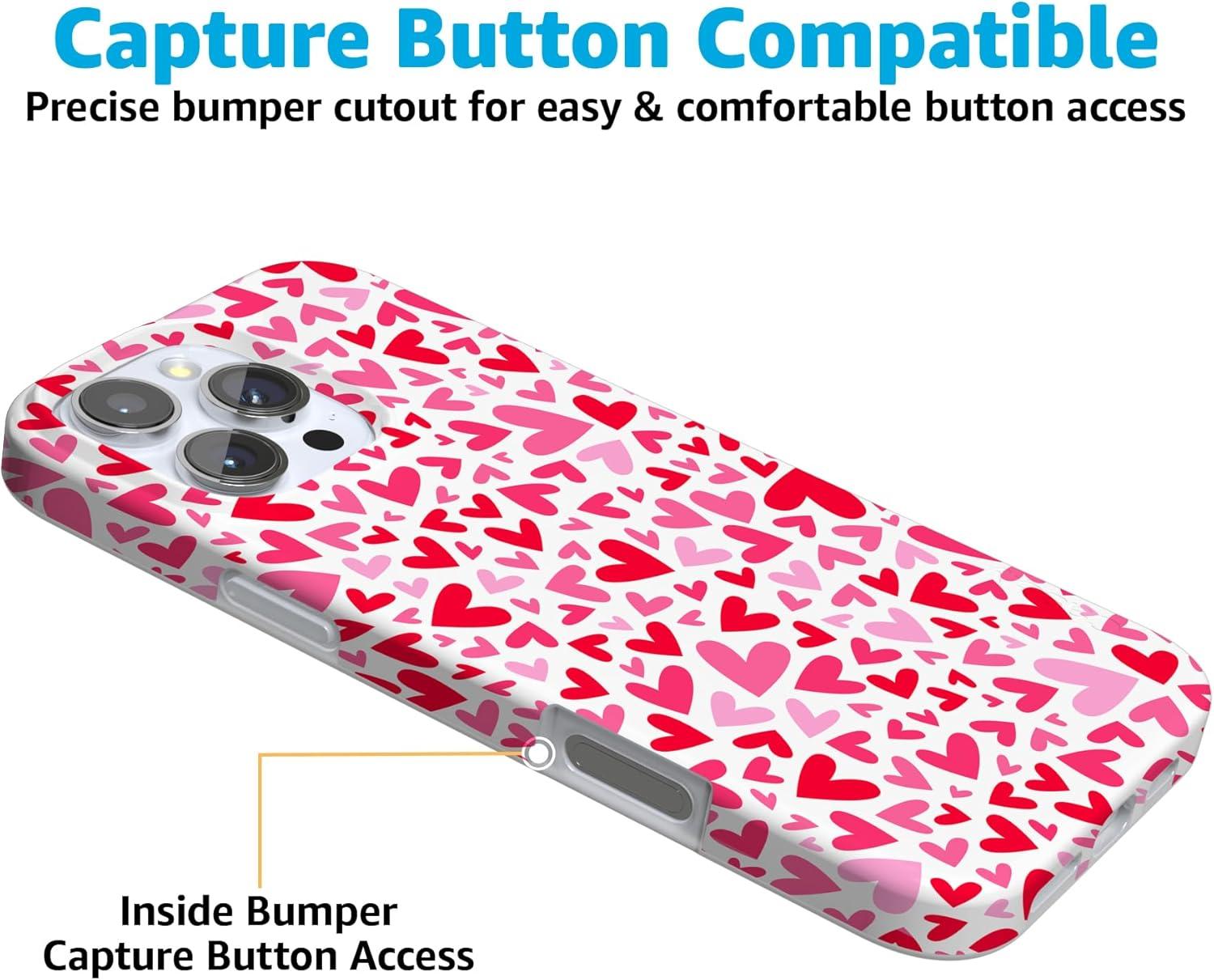 imageCasely iPhone 16 Pro Case  Glitter Mystic Moss  Green Enchanted Shimmer  Compatible with MagSafe  Classic UltraSlim Case DesignXOXO  Candy Hearts