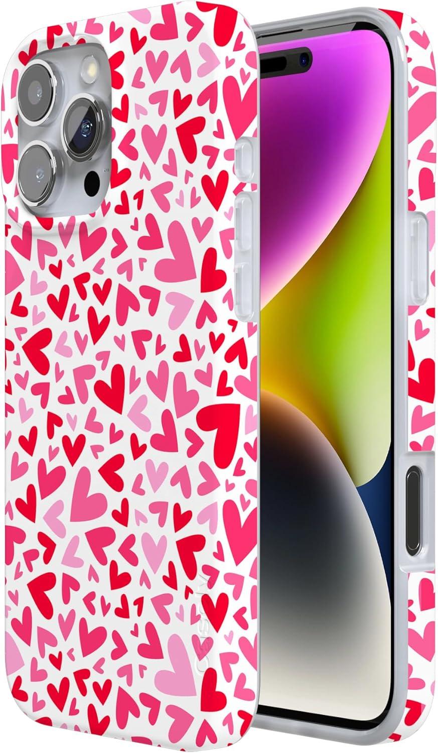 imageCasely iPhone 16 Pro Case  Glitter Mystic Moss  Green Enchanted Shimmer  Compatible with MagSafe  Classic UltraSlim Case DesignXOXO  Candy Hearts