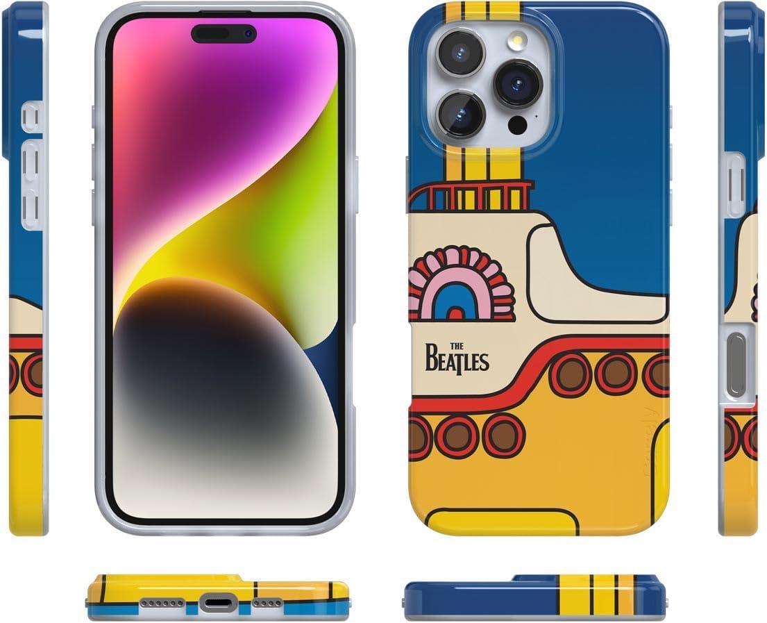 imageCasely iPhone 16 Pro Case  Glitter Mystic Moss  Green Enchanted Shimmer  Compatible with MagSafe  Classic UltraSlim Case DesignYellow Submarine