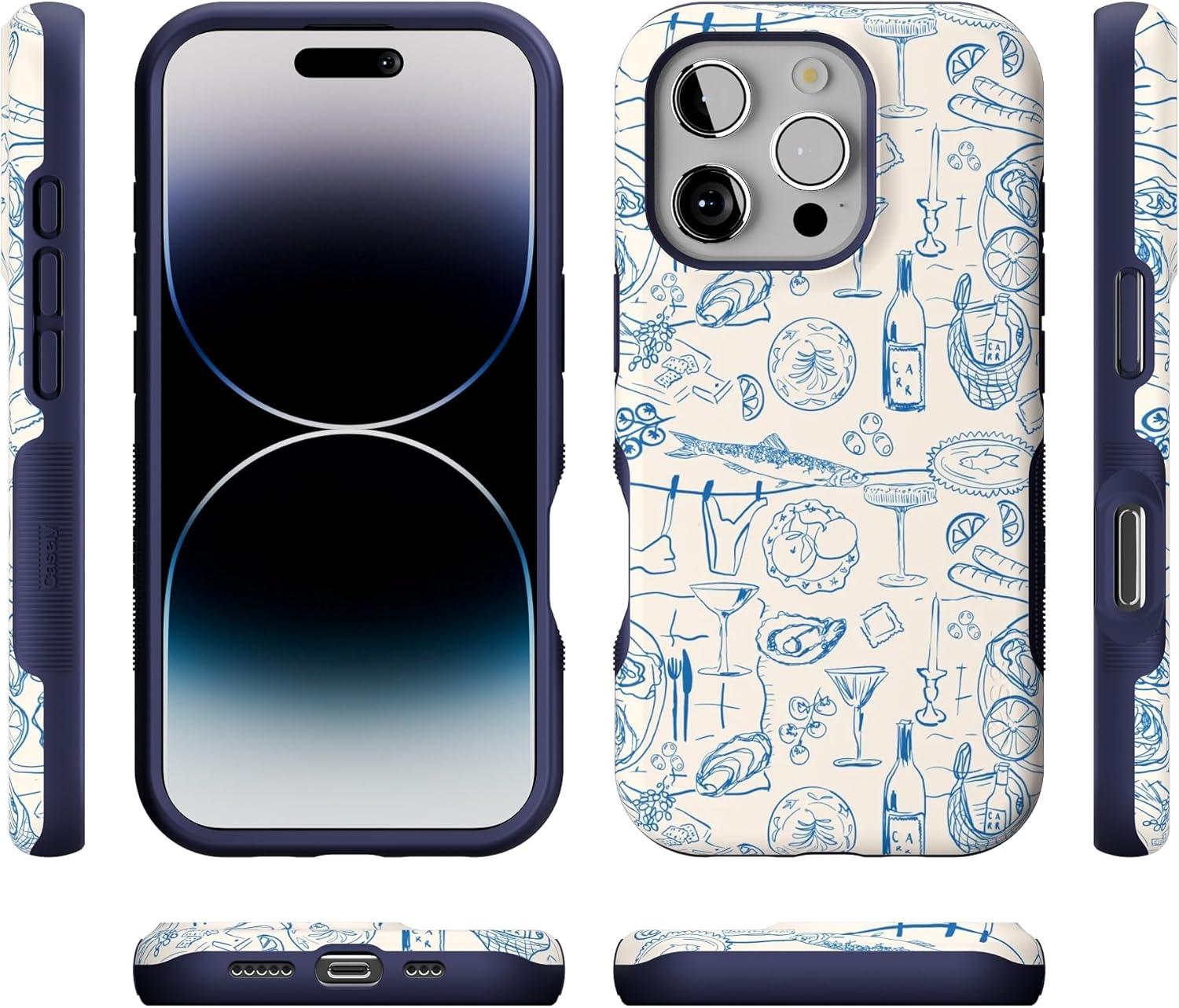 imageCasely iPhone 16 Pro Case  Ride The Wave  Pastel Rainbow Lined  Compatible with MagSafe  Bold Protective DesignAmalfi Aperitivo  Dolce Vita