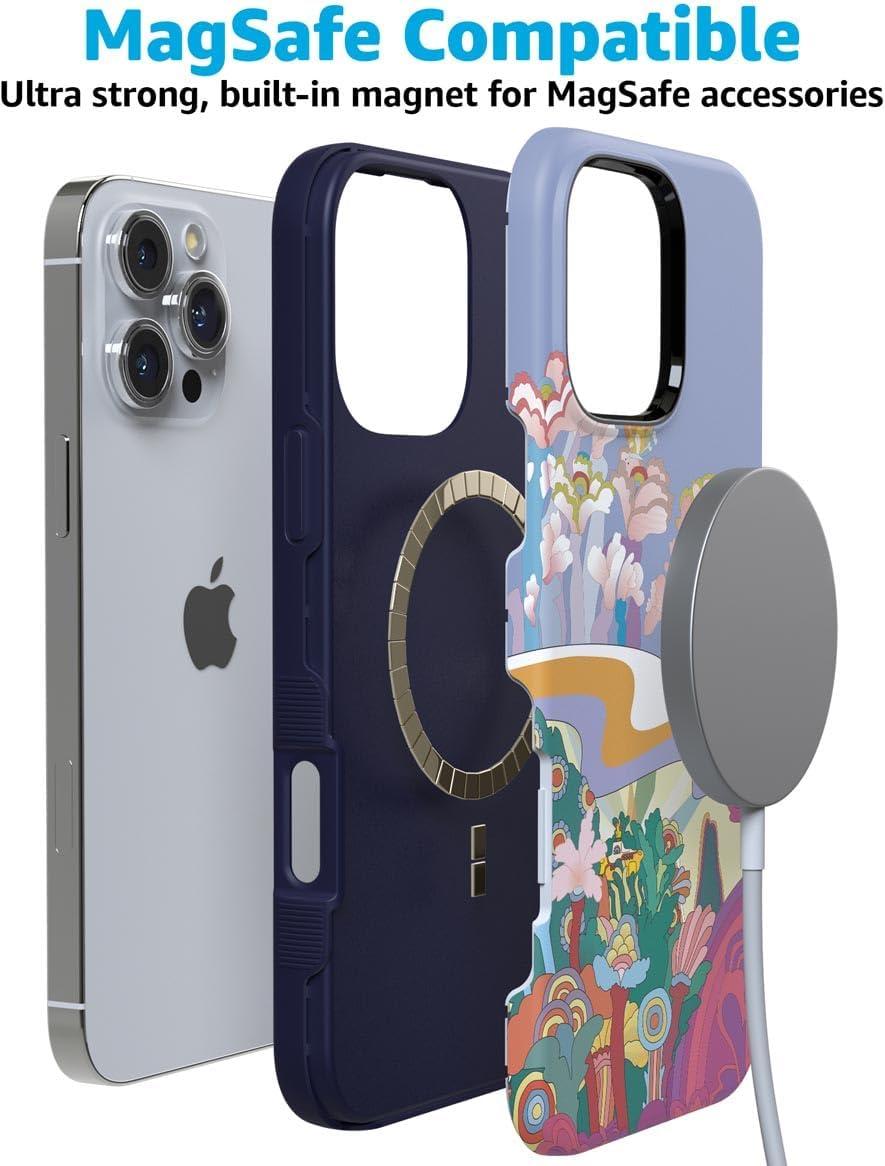 imageCasely iPhone 16 Pro Case  Ride The Wave  Pastel Rainbow Lined  Compatible with MagSafe  Bold Protective DesignBeneath the Waves