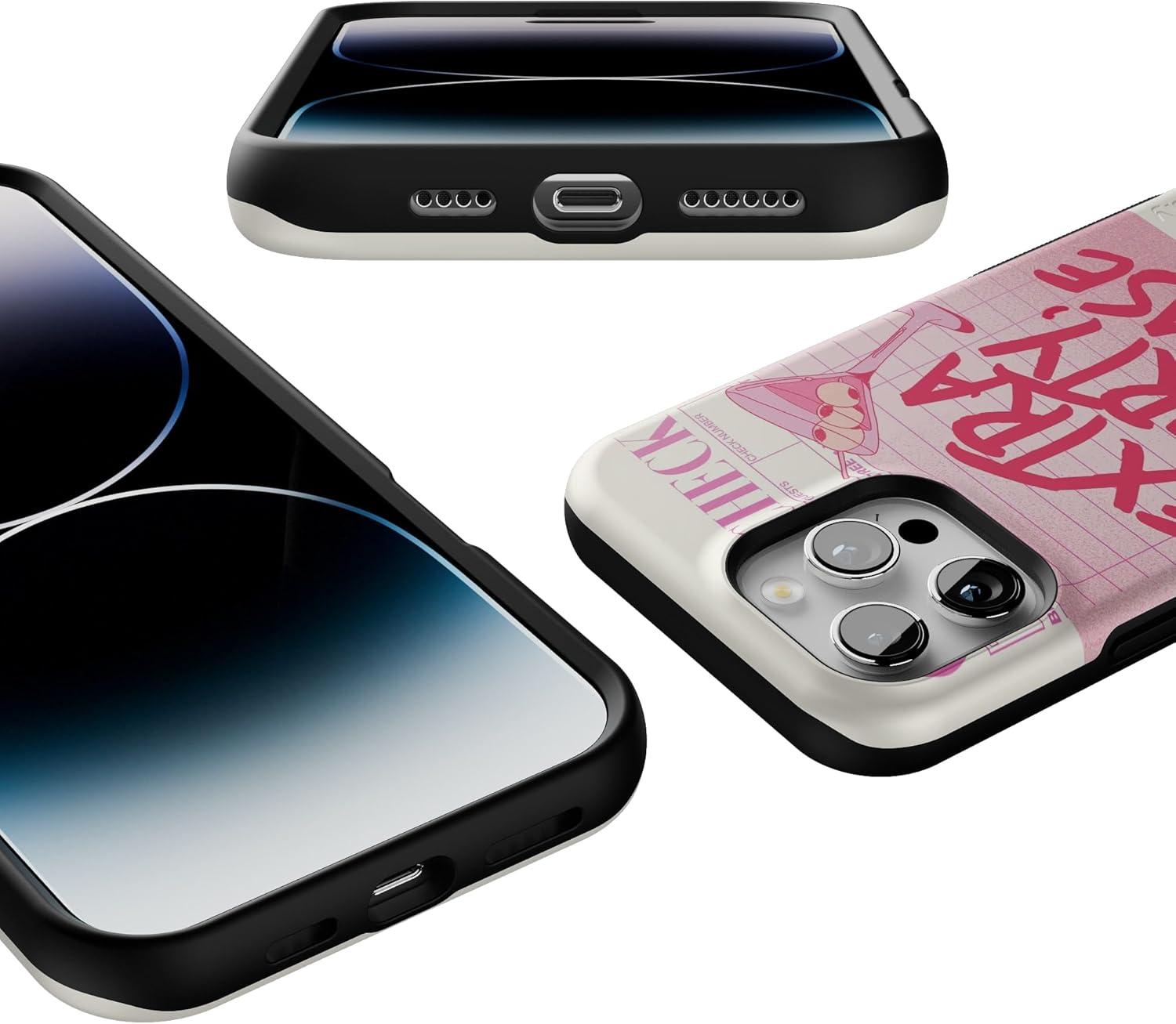 imageCasely iPhone 16 Pro Case  Ride The Wave  Pastel Rainbow Lined  Compatible with MagSafe  Bold Protective DesignExtra Dirty Please  Fun on Weekdays