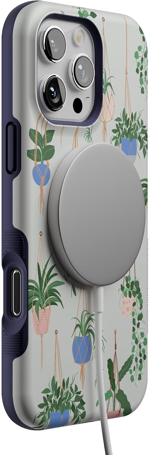 imageCasely iPhone 16 Pro Case  Ride The Wave  Pastel Rainbow Lined  Compatible with MagSafe  Bold Protective DesignHanging Around  Potted Plants Floral