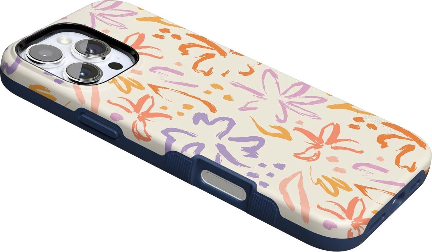 imageCasely iPhone 16 Pro Case  Ride The Wave  Pastel Rainbow Lined  Compatible with MagSafe  Bold Protective DesignHibiscus Blooms  Hawaiian Floral