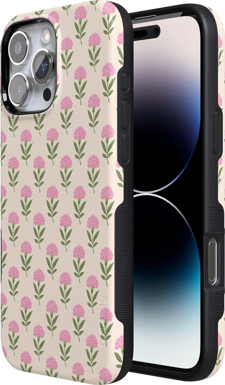 imageCasely iPhone 16 Pro Case  Ride The Wave  Pastel Rainbow Lined  Compatible with MagSafe  Bold Protective DesignJennas Flowers  Fun on Weekdays