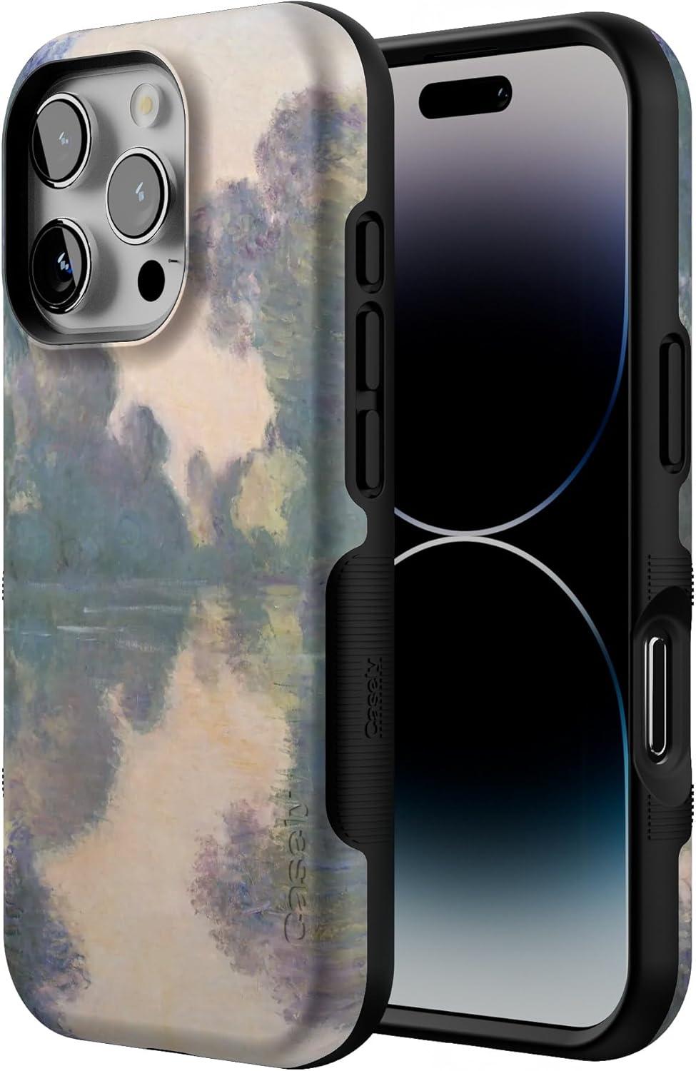 imageCasely iPhone 16 Pro Case  Ride The Wave  Pastel Rainbow Lined  Compatible with MagSafe  Bold Protective DesignMonets Morning  The Met Museum Collection