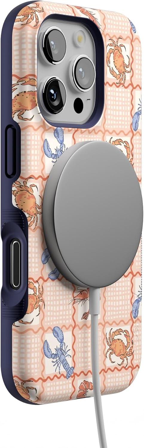 imageCasely iPhone 16 Pro Case  Ride The Wave  Pastel Rainbow Lined  Compatible with MagSafe  Bold Protective DesignOn the Cape  Coastal Summer