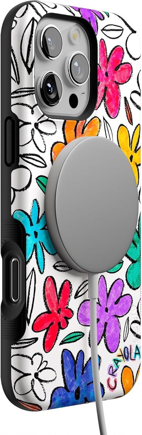 imageCasely iPhone 16 Pro Case  Ride The Wave  Pastel Rainbow Lined  Compatible with MagSafe  Bold Protective DesignOutside the Lines  Crayola Marker