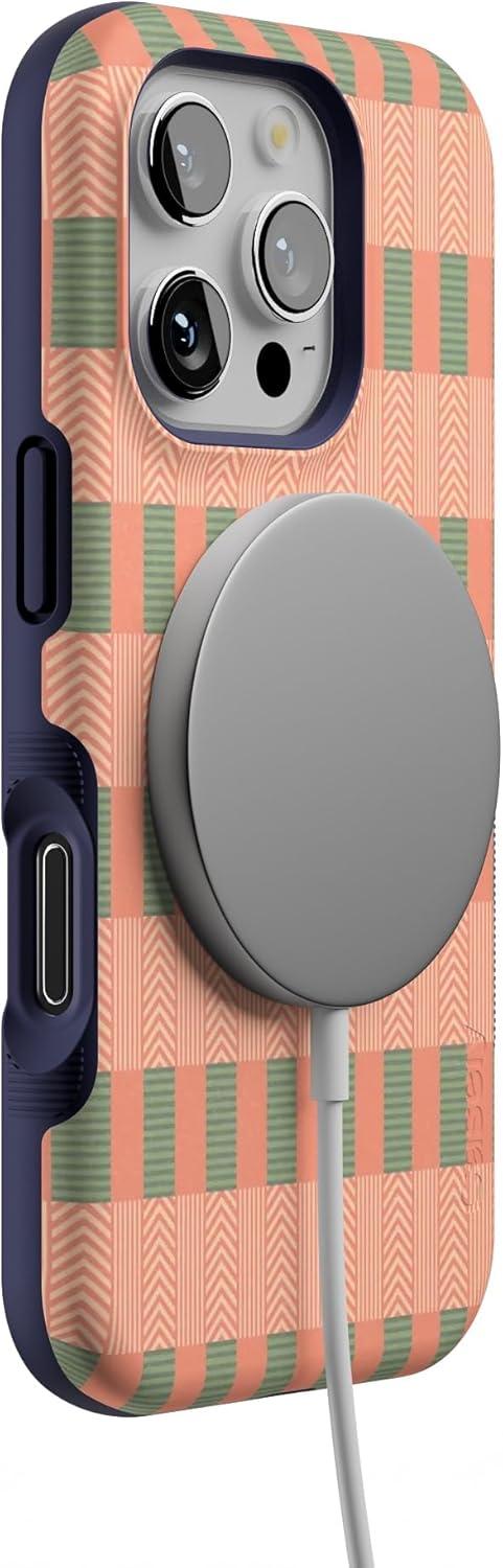 imageCasely iPhone 16 Pro Case  Ride The Wave  Pastel Rainbow Lined  Compatible with MagSafe  Bold Protective DesignPalm Beach  Grand Cabana