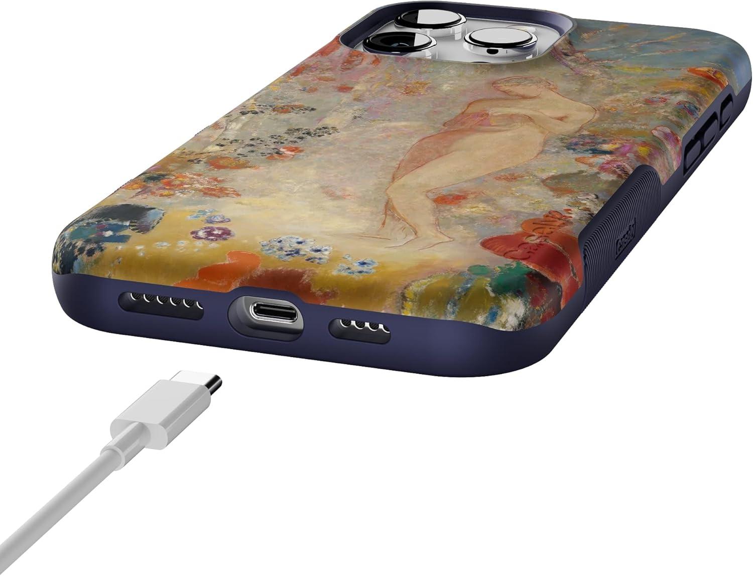 imageCasely iPhone 16 Pro Case  Ride The Wave  Pastel Rainbow Lined  Compatible with MagSafe  Bold Protective DesignPandora  The Met Series