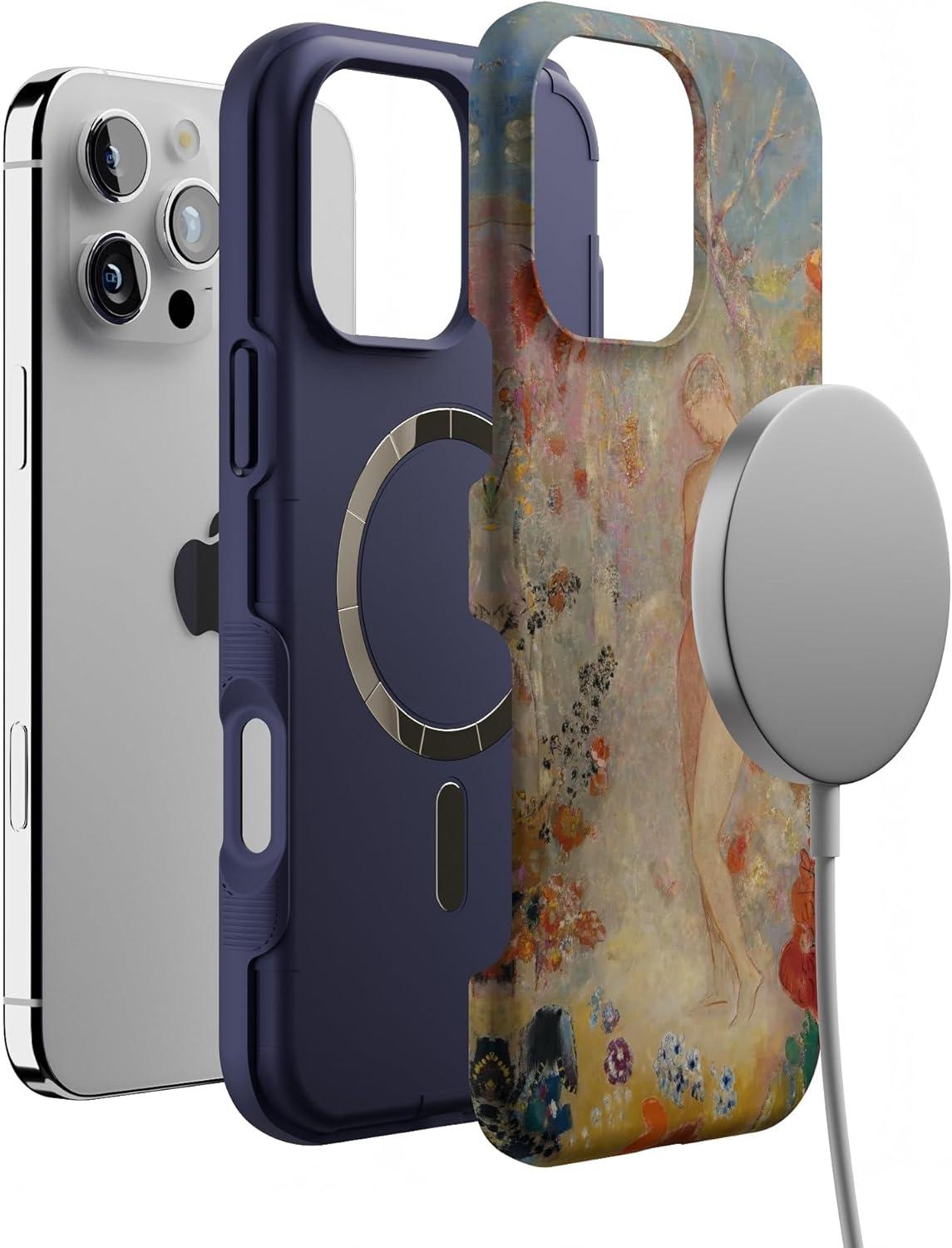 imageCasely iPhone 16 Pro Case  Ride The Wave  Pastel Rainbow Lined  Compatible with MagSafe  Bold Protective DesignPandora  The Met Series