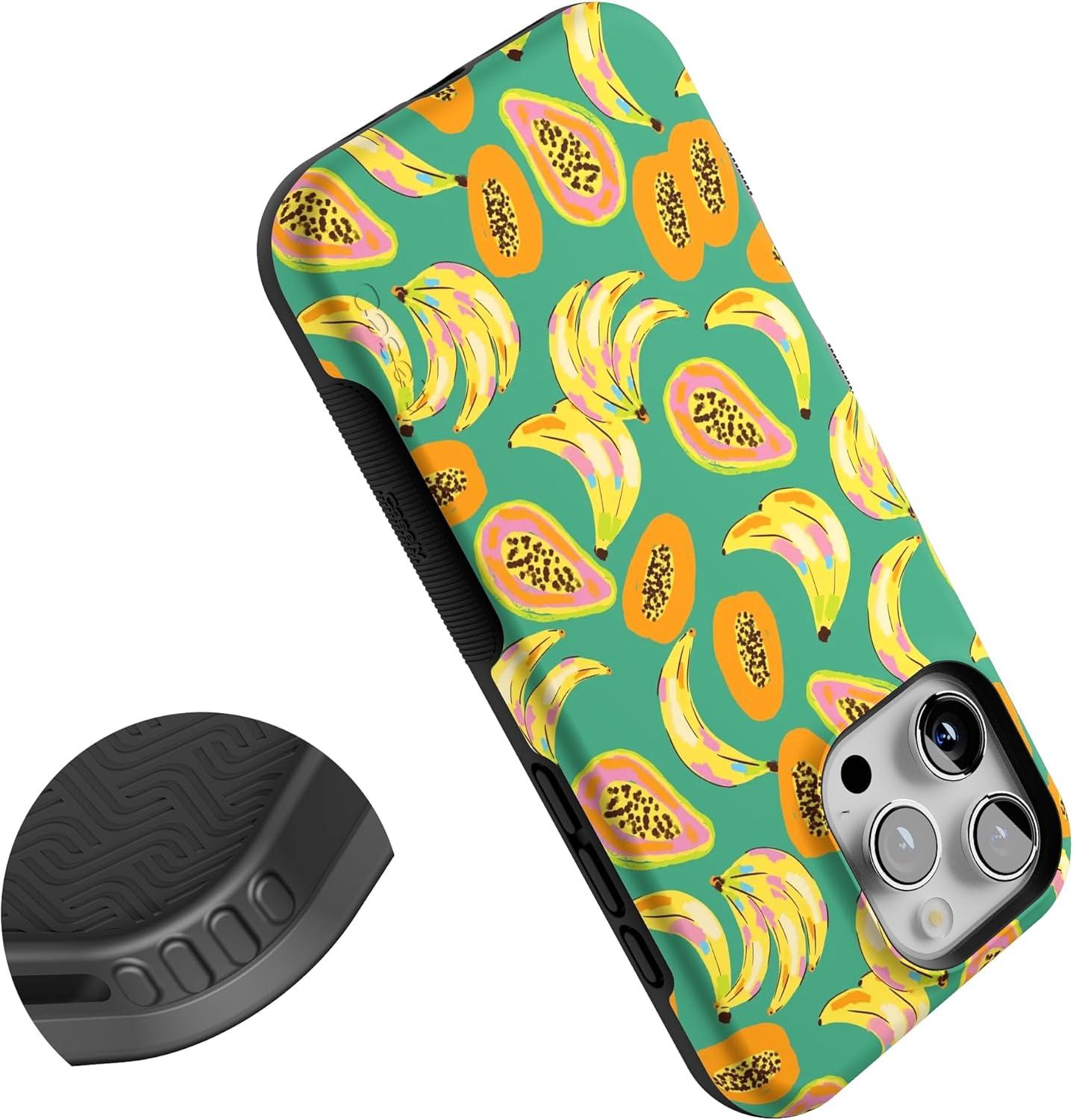 imageCasely iPhone 16 Pro Case  Ride The Wave  Pastel Rainbow Lined  Compatible with MagSafe  Bold Protective DesignPapaya Palms  Dippin Daisys Tropical Vacation