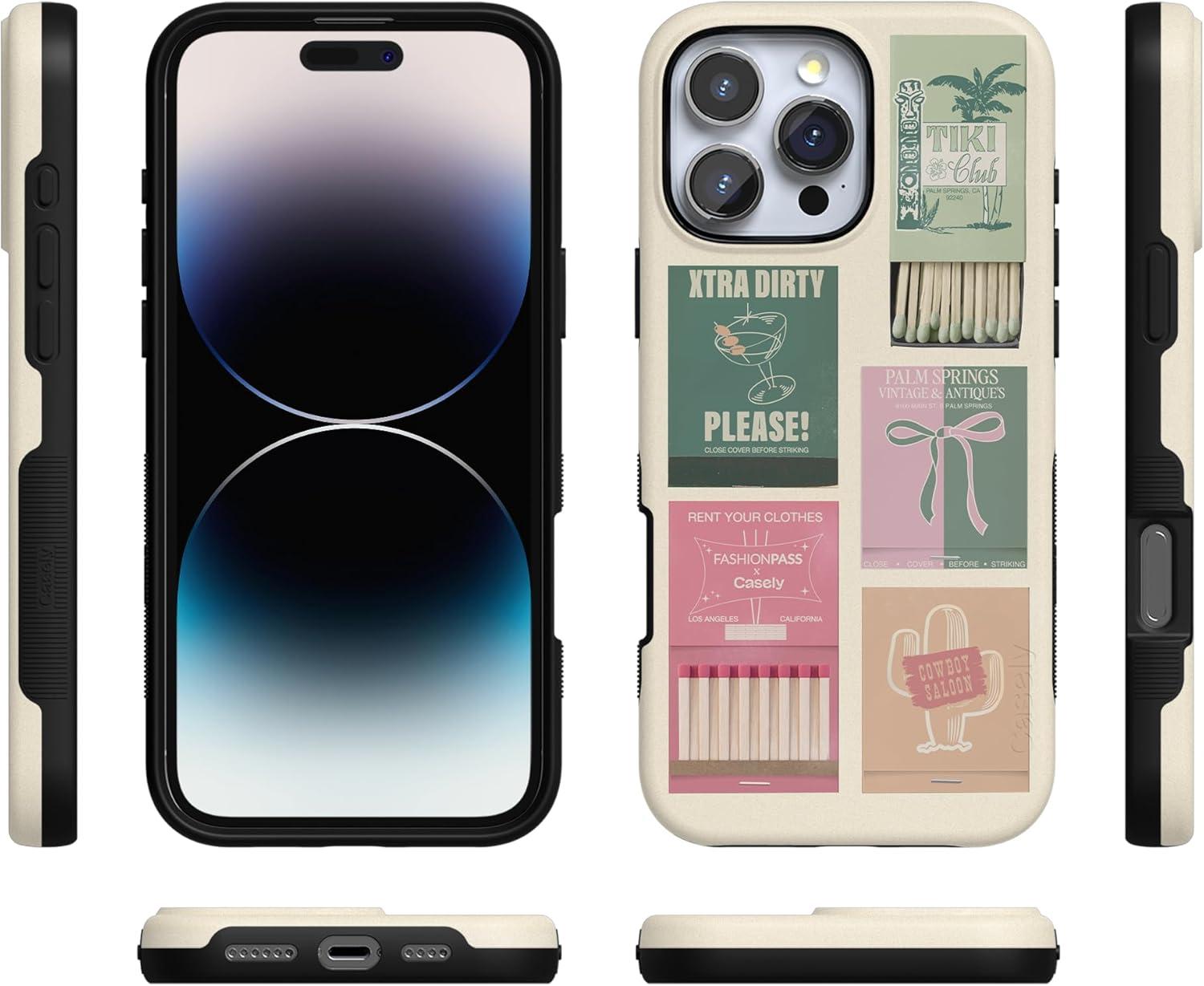 imageCasely iPhone 16 Pro Case  Ride The Wave  Pastel Rainbow Lined  Compatible with MagSafe  Bold Protective DesignPerfect Match  FashionPass