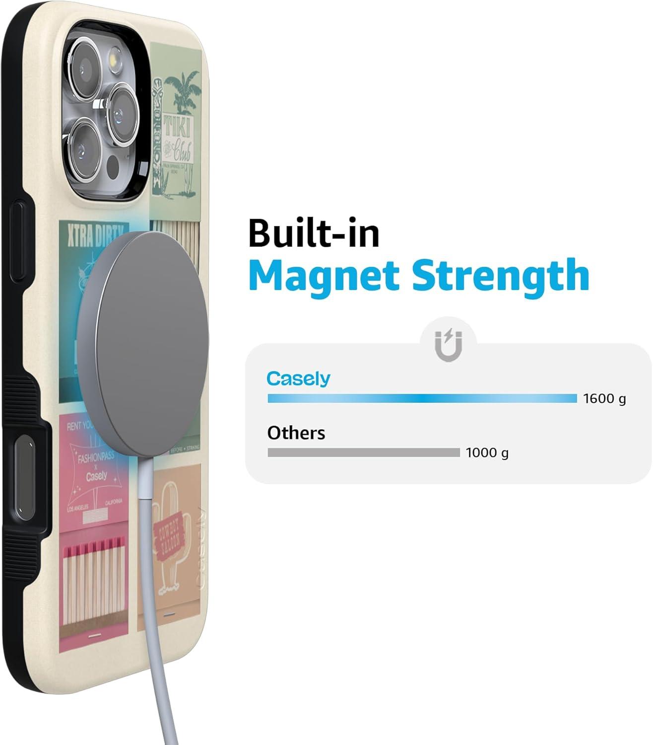 imageCasely iPhone 16 Pro Case  Ride The Wave  Pastel Rainbow Lined  Compatible with MagSafe  Bold Protective DesignPerfect Match  FashionPass