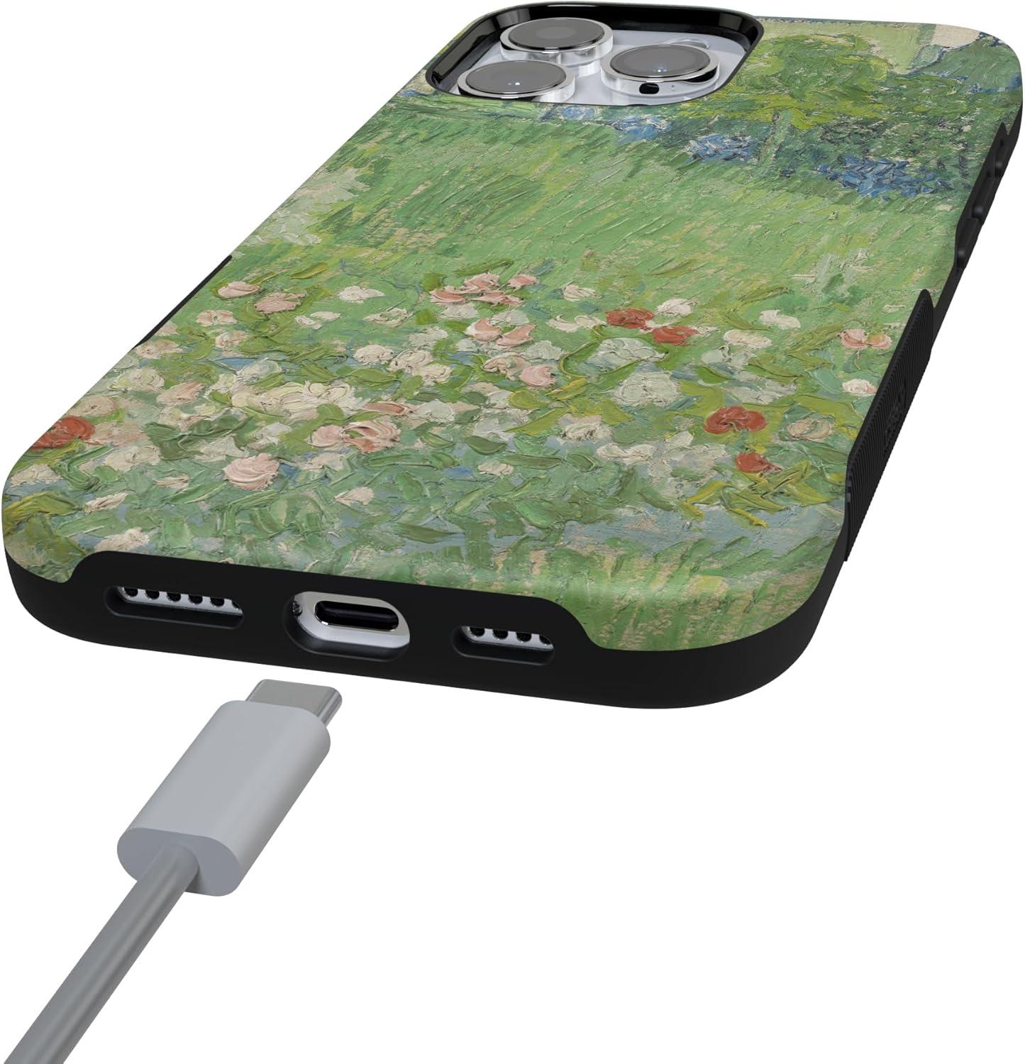 imageCasely iPhone 16 Pro Case  Ride The Wave  Pastel Rainbow Lined  Compatible with MagSafe  Bold Protective DesignVincents Admired Garden