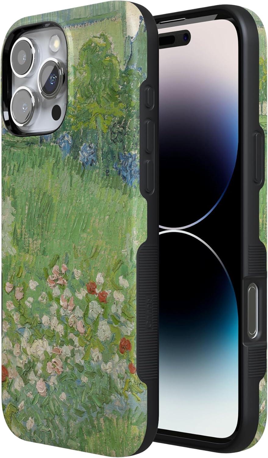 imageCasely iPhone 16 Pro Case  Ride The Wave  Pastel Rainbow Lined  Compatible with MagSafe  Bold Protective DesignVincents Admired Garden