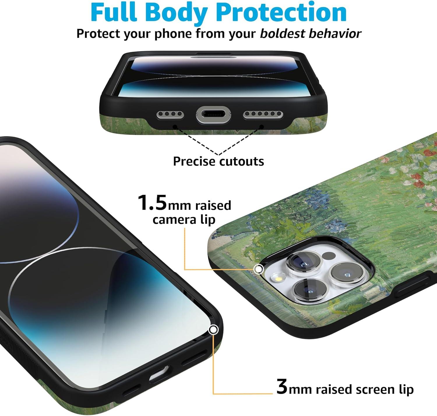 imageCasely iPhone 16 Pro Case  Ride The Wave  Pastel Rainbow Lined  Compatible with MagSafe  Bold Protective DesignVincents Admired Garden