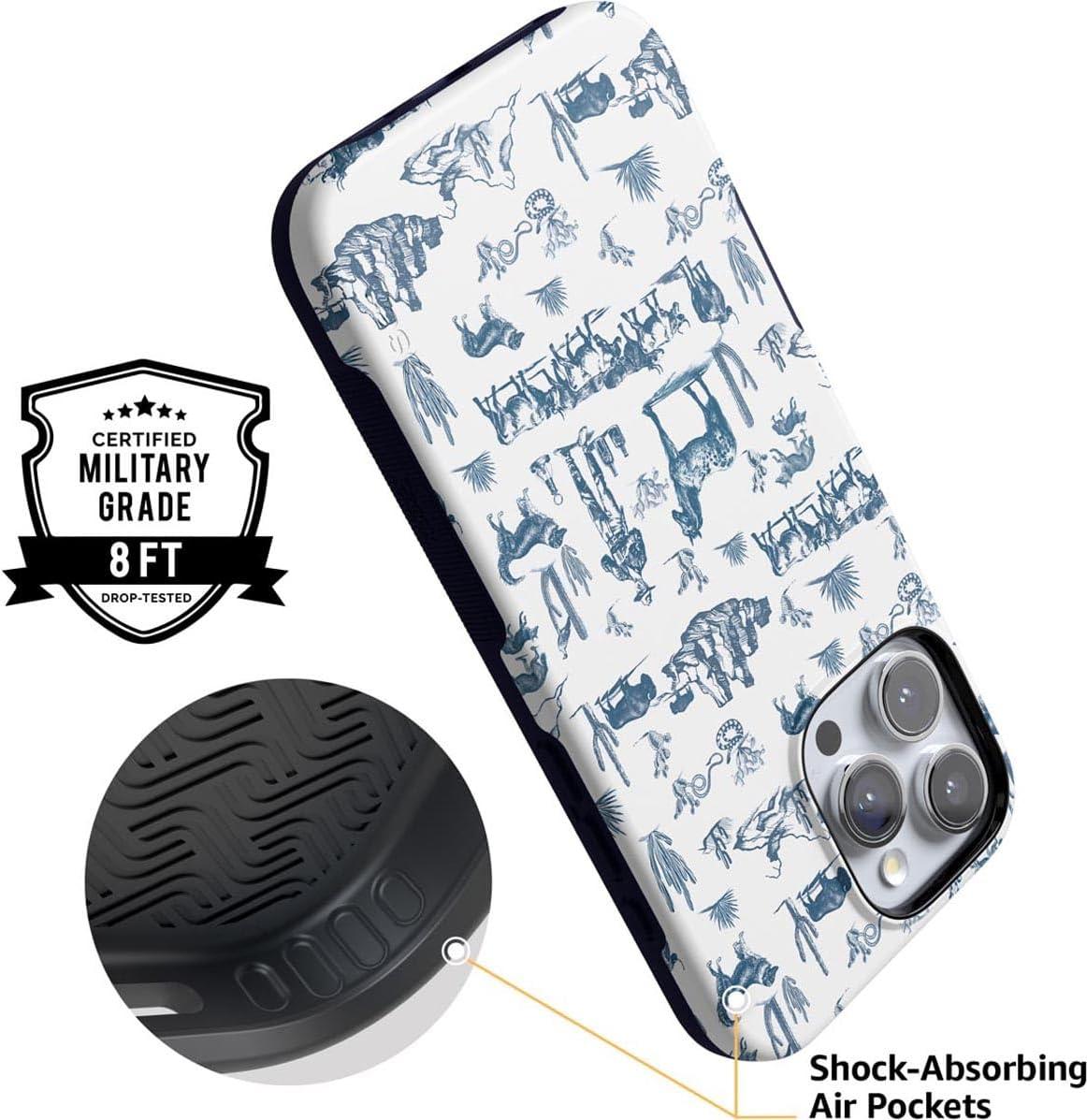 imageCasely iPhone 16 Pro Case  Ride The Wave  Pastel Rainbow Lined  Compatible with MagSafe  Bold Protective DesignWild West Adventure  Desert