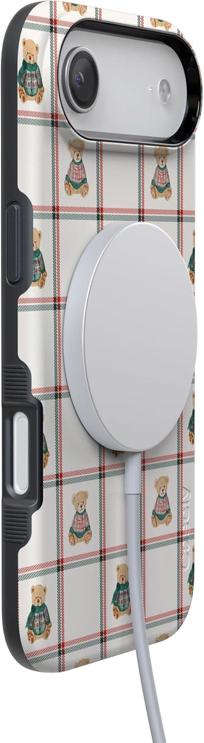 imageCasely iPhone 17 Air Case  Bear Hugs  Teddy Squares  Compatible with MagSafe  Bold Protective Design