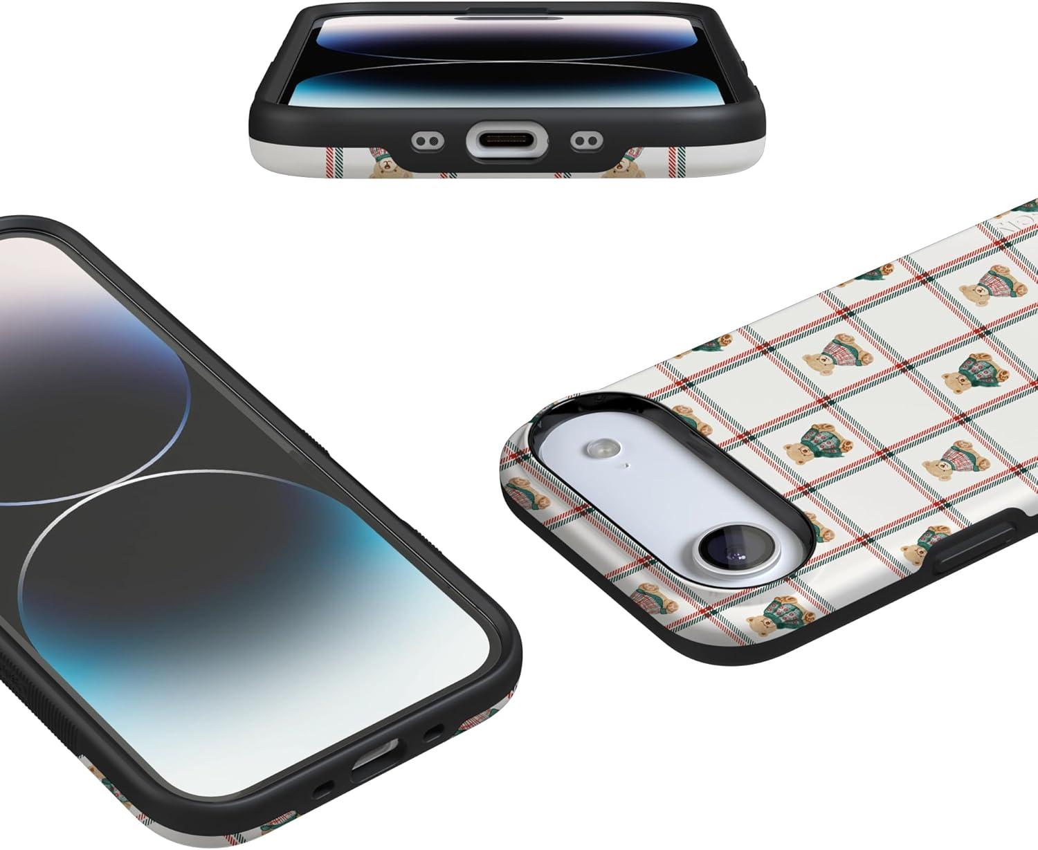 imageCasely iPhone 17 Air Case  Bear Hugs  Teddy Squares  Compatible with MagSafe  Bold Protective Design