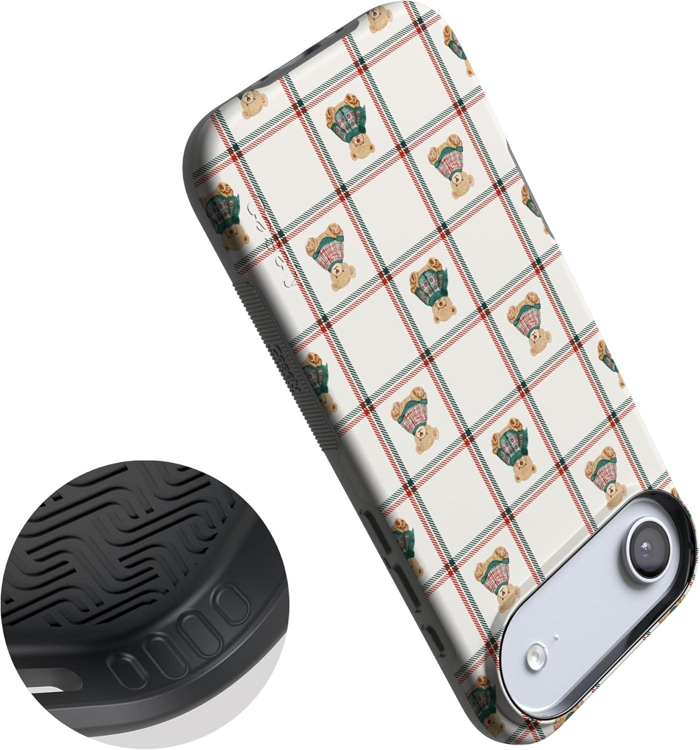 imageCasely iPhone 17 Air Case  Bear Hugs  Teddy Squares  Compatible with MagSafe  Bold Protective Design