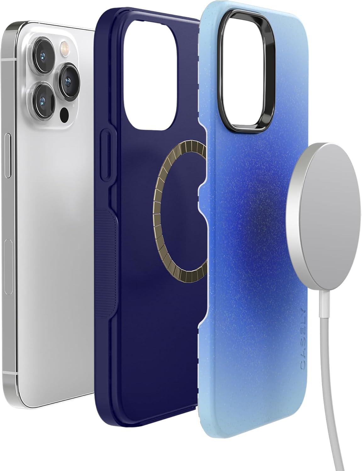 imageCasely iPhone 17 Air Case  Inner Glow  Green Aura  Compatible with MagSafe  Bold Protective DesignCobalt Clarity  Blue Aura