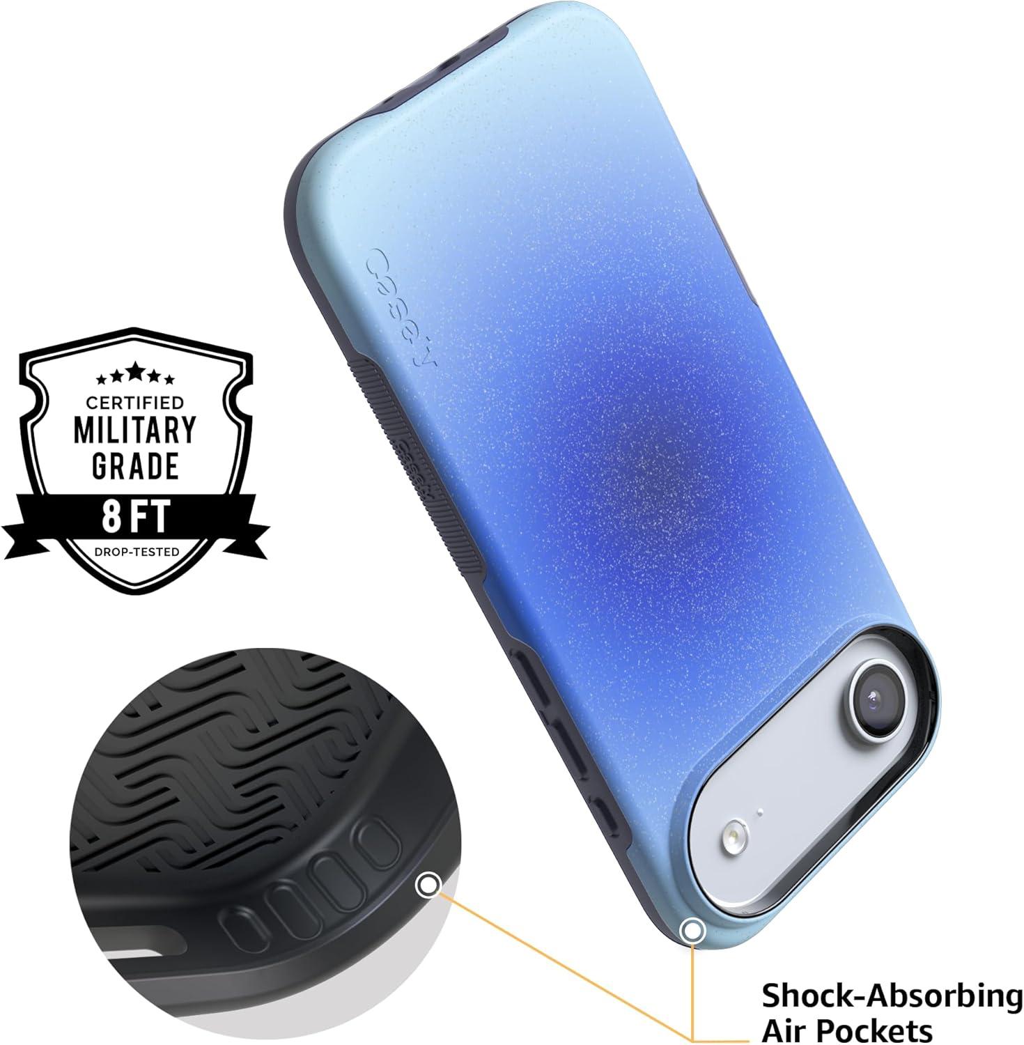 imageCasely iPhone 17 Air Case  Inner Glow  Green Aura  Compatible with MagSafe  Bold Protective DesignCobalt Clarity  Blue Aura