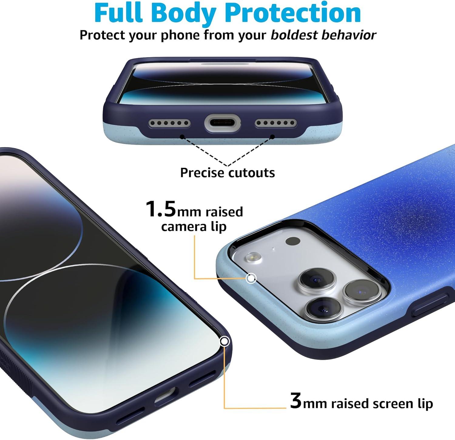 imageCasely iPhone 17 Air Case  Inner Glow  Green Aura  Compatible with MagSafe  Bold Protective DesignCobalt Clarity  Blue Aura