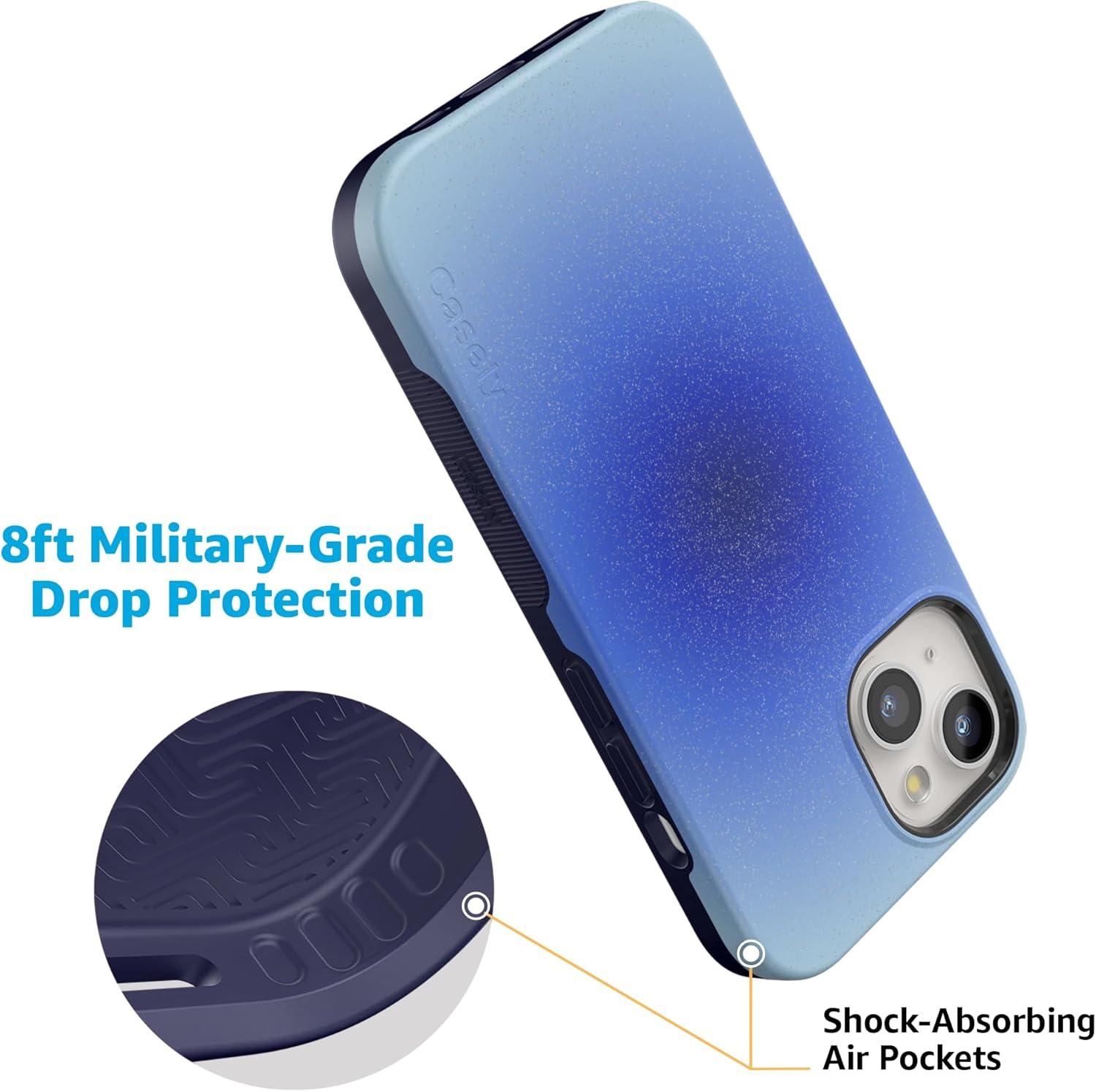 imageCasely iPhone 17 Air Case  Inner Glow  Green Aura  Compatible with MagSafe  Bold Protective DesignCobalt Clarity  Blue Aura