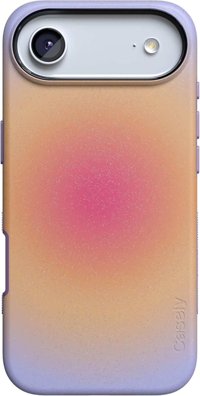 imageCasely iPhone 17 Air Case  Inner Glow  Green Aura  Compatible with MagSafe  Bold Protective DesignSunset Halo  Rainbow Aura