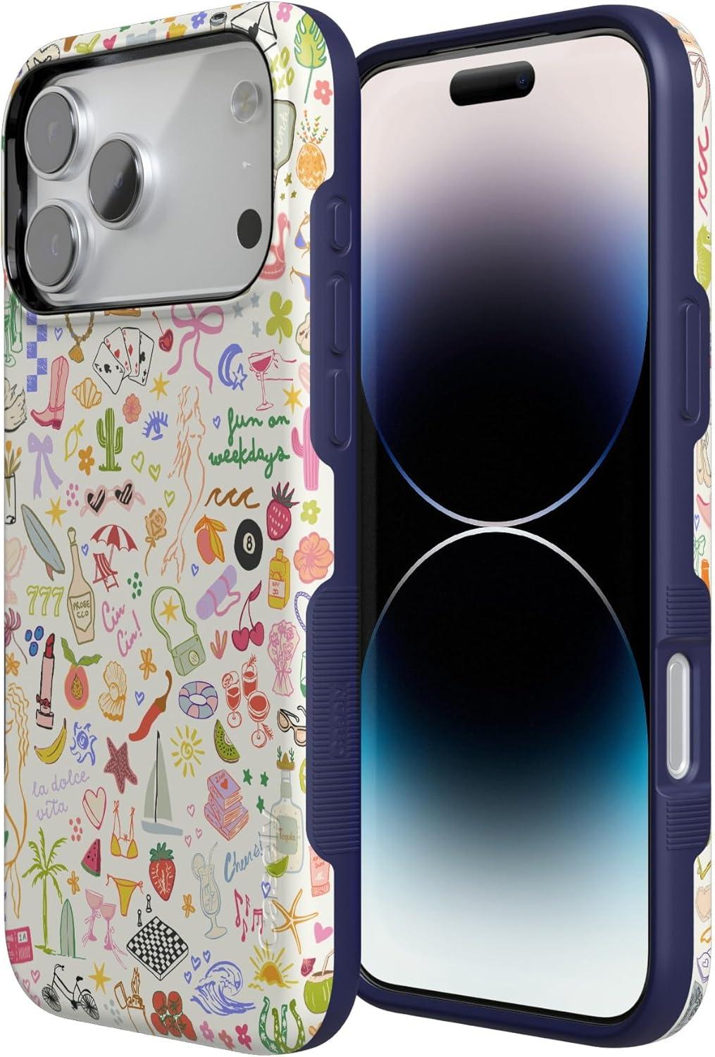 imageCasely iPhone 17 Pro Max Case  Be Mine  Tiny Hearts  Compatible with MagSafe  Bold Protective DesignAll the Fun Things  Fun on Weekdays